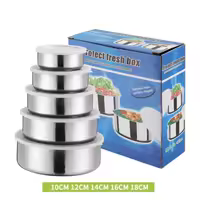 Stainless Steel Mixing Bowls with Lids - Image 7