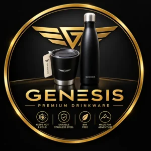 Genesis Water Bottle & Travel Coffee Mug Set – Premium Black