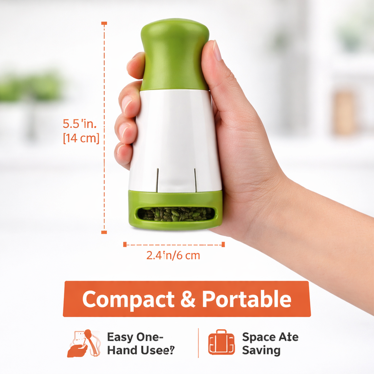 Manual Herb Grinder | Hand Press Spice & Herbs Crusher | Easy Use Kitchen Grinder - Image 4
